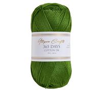 Utopia Crafts 365 Days Mercerised Combed Cotton DK Yarn for Knitting & Crochet 100g (Leaf Green)