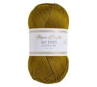 Utopia Crafts 365 Days Mercerised Combed Cotton DK Yarn for Knitting & Crochet 100g (Mustard Gold)