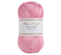 Utopia Crafts 365 Days Mercerised Combed Cotton DK Yarn for Knitting & Crochet 100g (Soft Rose Pink)