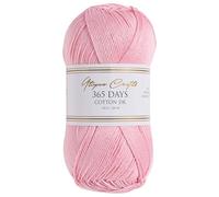 Utopia Crafts 365 Days Mercerised Combed Cotton DK Yarn for Knitting & Crochet (Baby Pink, 100g)