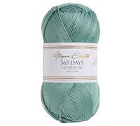 Utopia Crafts 365 Days Mercerised Combed Cotton DK Yarn for Knitting & Crochet (Forest Green, 100g)