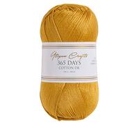 Utopia Crafts 365 Days Mercerised Combed Cotton DK Yarn for Knitting & Crochet (Golden Sand, 100g)