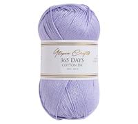 Utopia Crafts 365 Days Mercerised Combed Cotton DK Yarn for Knitting & Crochet (Lavender Mist, 100g)