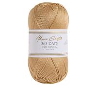 Utopia Crafts 365 Days Mercerised Combed Cotton DK Yarn for Knitting & Crochet (Light Caramel, 100g)