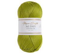 Utopia Crafts 365 Days Mercerised Combed Cotton DK Yarn for Knitting & Crochet (Olive Green, 100g)