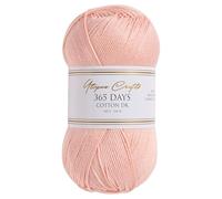Utopia Crafts 365 Days Mercerised Combed Cotton DK Yarn for Knitting & Crochet (Peach, 100g)