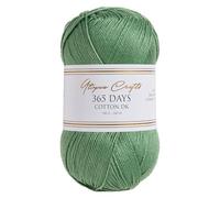 Utopia Crafts 365 Days Mercerised Combed Cotton DK Yarn for Knitting & Crochet (Sage Mint, 100g)