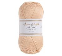 Utopia Crafts 365 Days Mercerised Combed Cotton DK Yarn for Knitting & Crochet (Soft Peach, 100g)