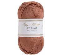 Utopia Crafts 365 Days Mercerised Combed Cotton DK Yarn for Knitting & Crochet (Warm Chestnut, 100g)