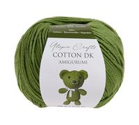 Utopia Crafts Amigurumi Cotton DK Yarn for Crochet and Knitting 50% Cotton, 50% Acrylic Blended, 50g (1, Olive Green)