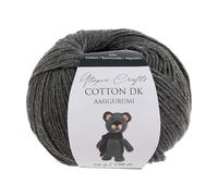 Utopia Crafts Amigurumi Cotton DK Yarn for Crochet and Knitting 50% Cotton, 50% Acrylic Blended, 50g (Dark Grey)