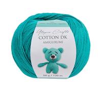 Utopia Crafts Amigurumi Cotton DK Yarn for Crochet and Knitting 50% Cotton, 50% Acrylic Blended, 50g (Jade Green)