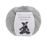 Utopia Crafts Amigurumi Cotton DK Yarn for Crochet and Knitting 50% Cotton, 50% Acrylic Blended, 50g (Light Grey)