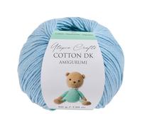 Utopia Crafts Amigurumi Cotton DK Yarn for Crochet and Knitting 50% Cotton, 50% Acrylic Blended, 50g (Light Blue)