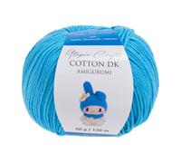 Utopia Crafts Amigurumi Cotton DK Yarn for Crochet and Knitting 50% Cotton, 50% Acrylic Blended, 50g (Medium Blue)