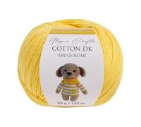 Utopia Crafts Amigurumi Cotton DK Yarn for Crochet and Knitting 50% Cotton, 50% Acrylic Blended, 50g (Medium Yellow)