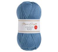 Utopia Crafts Cloud Baby Anti-Pilling Hypoallergenic Soft Acrylic DK Yarn for Knitting and Crochet 100g (Denim Blue)
