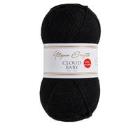 Utopia Crafts Cloud Baby Anti-Pilling Hypoallergenic Soft Acrylic DK Yarn for Knitting and Crochet 100g (Black)