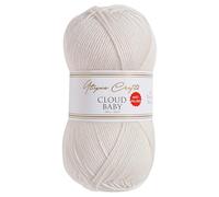 Utopia Crafts Cloud Baby Anti-Pilling Hypoallergenic Soft Acrylic DK Yarn for Knitting and Crochet 100g (Ivory)