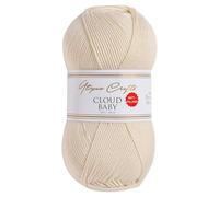 Utopia Crafts Cloud Baby Anti-Pilling Hypoallergenic Soft Acrylic DK Yarn for Knitting and Crochet 100g (Cream)