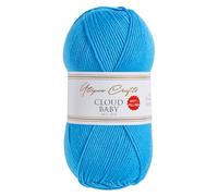 Utopia Crafts Cloud Baby Anti-Pilling Hypoallergenic Soft Acrylic DK Yarn for Knitting and Crochet 100g (Blue)