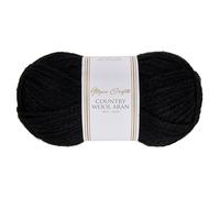 Utopia Crafts Country Wool Blend Aran Yarn for Knitting and Crochet 100g (1, Black)