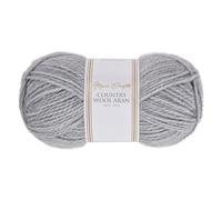 Utopia Crafts Country Wool Blend Aran Yarn for Knitting and Crochet 100g (1, Grey)