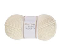Utopia Crafts Country Wool Blend Aran Yarn for Knitting and Crochet 100g (1, Ivory Cream)