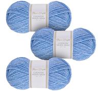 Utopia Crafts Country Wool Blend Aran Yarn for Knitting and Crochet 3X 100g (Blue Bell Sky)