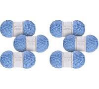 Utopia Crafts Country Wool Blend Aran Yarn for Knitting and Crochet 3X 100g (Blue Bell Sky) (Pack of 2)