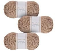 Utopia Crafts Country Wool Blend Aran Yarn for Knitting and Crochet 3X 100g (Camel Sand)