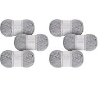 Utopia Crafts Country Wool Blend Aran Yarn for Knitting and Crochet 3X 100g (Grey) (Pack of 2)