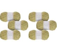 Utopia Crafts Country Wool Blend Aran Yarn for Knitting and Crochet 3X 100g (Olive Lime) (Pack of 2)