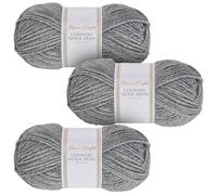 Utopia Crafts Country Wool Blend Aran Yarn for Knitting and Crochet 3X 100g (Silver Fog)