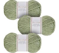 Utopia Crafts Country Wool Blend Aran Yarn for Knitting and Crochet 3X 100g (Soft Olive)