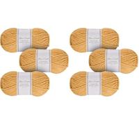 Utopia Crafts Country Wool Blend Aran Yarn for Knitting and Crochet 3X 100g (Sunflower Honey) (Pack of 2)