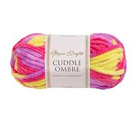 Utopia Crafts Cuddle Ombre Super Chunky Chenille Soft Yarn for Knitting and Crochet 100g (Candy Sunshine)