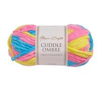 Utopia Crafts Cuddle Ombre Super Chunky Chenille Soft Yarn for Knitting and Crochet 100g (Cotton Candy)