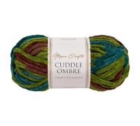 Utopia Crafts Cuddle Ombre Super Chunky Chenille Soft Yarn for Knitting and Crochet 100g (Forest Mist)