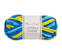 Utopia Crafts Cuddle Ombre Super Chunky Chenille Soft Yarn for Knitting and Crochet 100g (Ocean Sunrise)