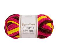Utopia Crafts Cuddle Ombre Super Chunky Chenille Soft Yarn for Knitting and Crochet 100g (Tropical Punch)