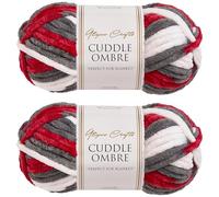 Utopia Crafts Cuddle Ombre Super Chunky Chenille Soft Yarn for Knitting and Crochet 2X 100g (Winterberry)