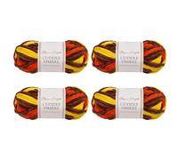 Utopia Crafts Cuddle Ombre Super Chunky Chenille Soft Yarn for Knitting and Crochet (Autumn Spice, 4X 100g)