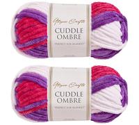 Utopia Crafts Cuddle Ombre Super Chunky Chenille Soft Yarn for Knitting and Crochet (Sweet Amethyst, 2X 100g)
