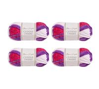 Utopia Crafts Cuddle Ombre Super Chunky Chenille Soft Yarn for Knitting and Crochet (Sweet Amethyst, 4X 100g)
