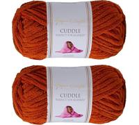 Utopia Crafts Cuddle Super Chunky Chenille Soft Yarn 2X 100g (Caramel)