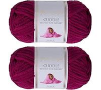 Utopia Crafts Cuddle Super Chunky Chenille Soft Yarn 2X 100g (Purple)