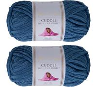 Utopia Crafts Cuddle Super Chunky Chenille Soft Yarn 2X 100g (Saxe Blue)