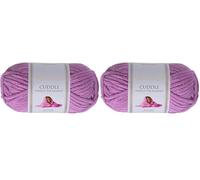 Utopia Crafts Cuddle Super Chunky Chenille Soft Yarn for Knitting and Crochet, 100g - 60m (Lavender) (Pack of 2)