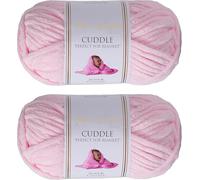 Utopia Crafts Cuddle Super Chunky Chenille Soft Yarn for Knitting and Crochet, 2X 100g - 60m (Baby Pink)